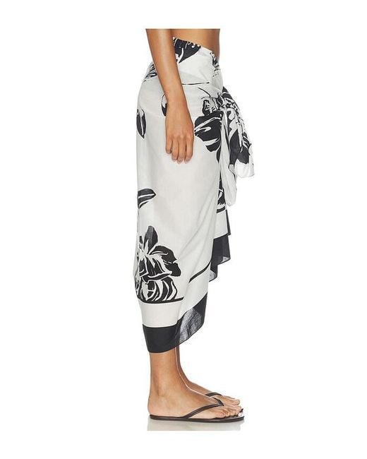 FAVORITE DAUGHTER Black The Vintage Floral Pareo