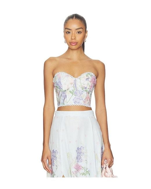 Charo Ruiz White Bustier Bio Top