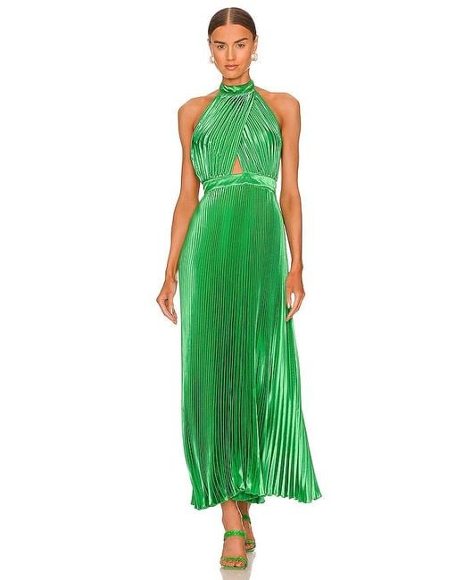 L'idée Green Renaissance Midi Dress