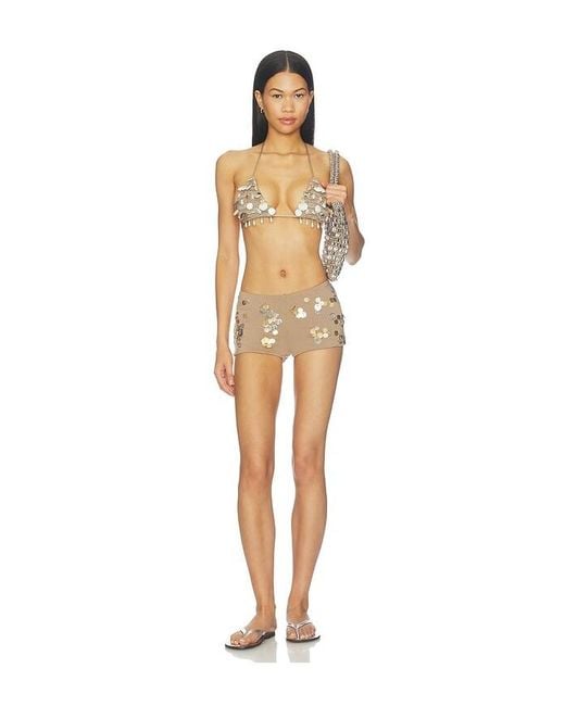 Jaded London White Coin Trim Hot Pant