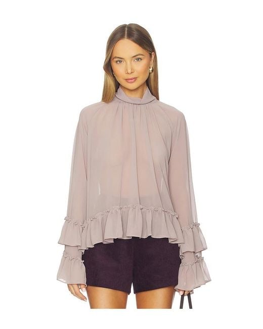 MORE TO COME Purple Mirra Top