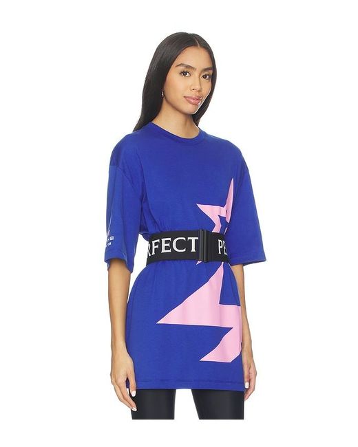 Perfect Moment Blue Oversized Logo Tshirt