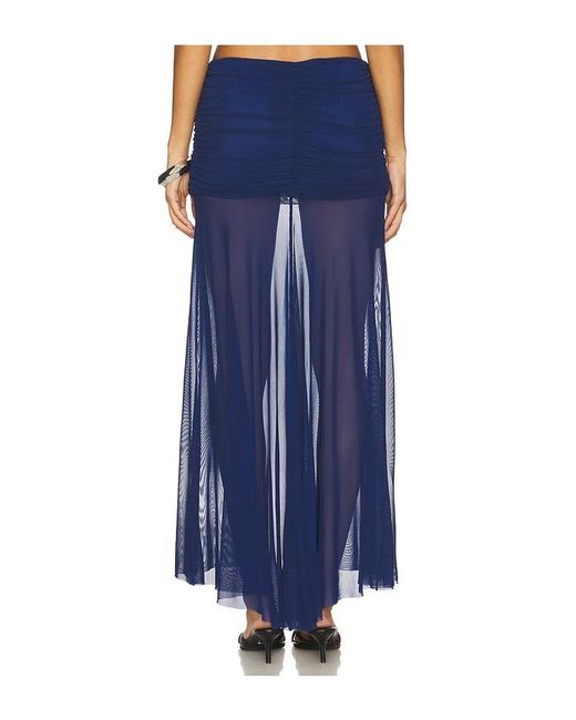 Amanda Uprichard Blue Leo Skirt