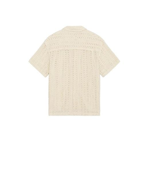 Obey White Harison Lace Short Sleeve Shirt for men