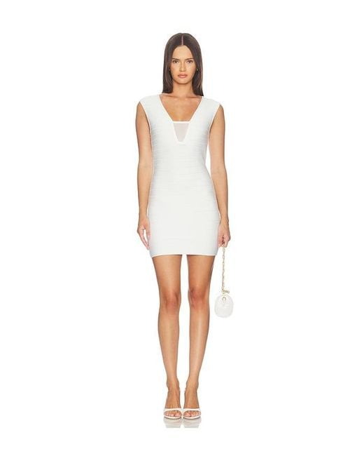Hervé Léger White The Bella Dress