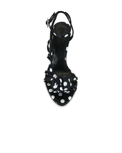 ROTATE BIRGER CHRISTENSEN Black Polka Satin Sandal