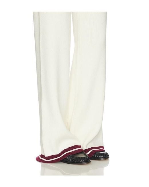 SNDY'S White Colton Varsity Knit Pant