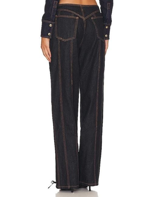 Lioness Black Daydream Tie Up Jeans