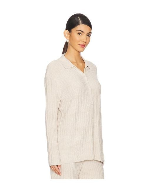 Barefoot Dreams Natural Cozychic Ultra Light Wave Shirt
