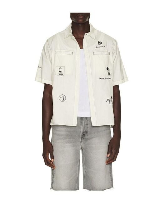 JUNGLES Natural No Where Button Up Shirt for men