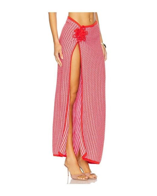 Devon Windsor Red Magnolia Skirt