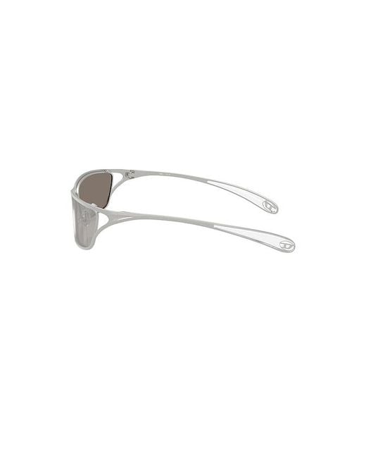 DIESEL Metallic Rectangular Sunglasses