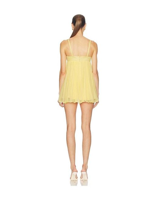 Camila Coelho Yellow Elana Mini Dress