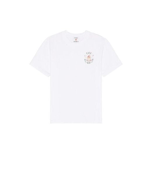 Casablanca White Classic T-Shirt for men