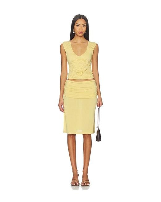 With Jean Orange Lila Top