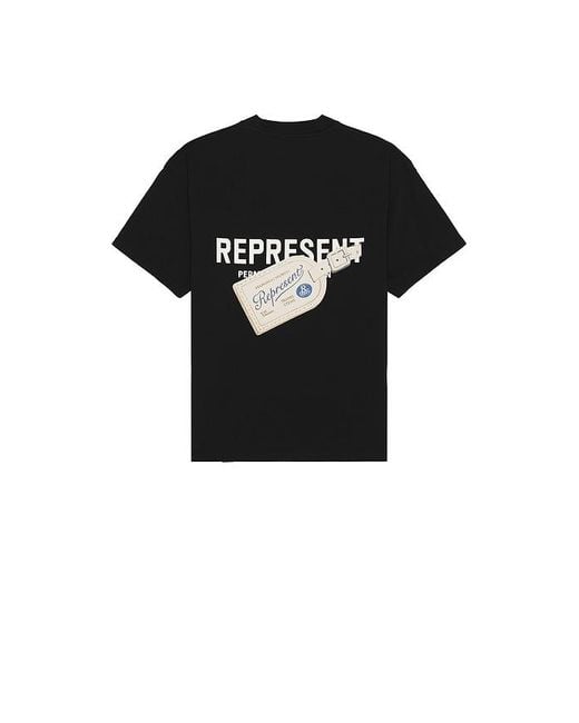 Represent Black Luggage Tag T-Shirt for men