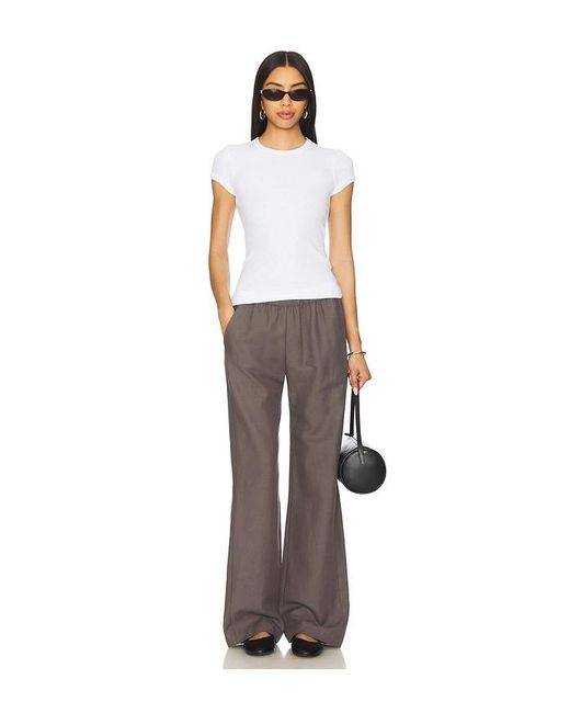 Enza Costa White Cap Sleeve Crew Tee