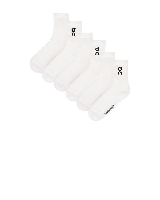 On Shoes White Logo Sock 3-Pack for men