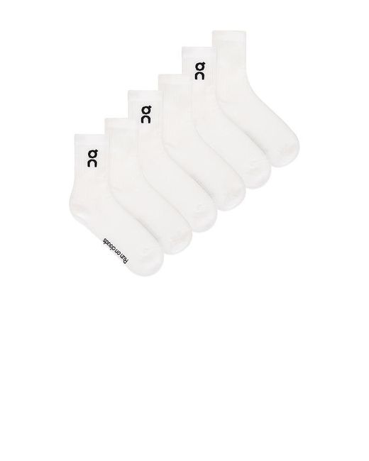 On Shoes White Logo Sock 3-Pack for men