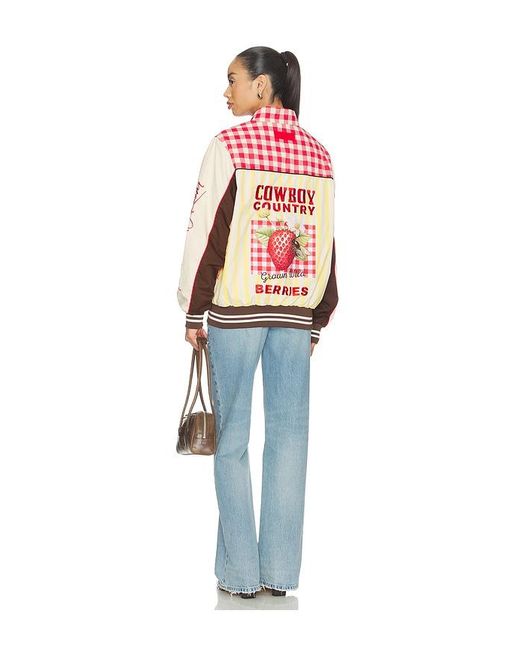 The Laundry Room Red Cowboy Country Grown Wild Berries Racing Jacket