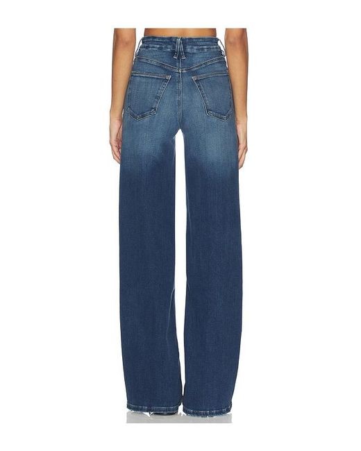 GOOD AMERICAN Blue Soft Tech Good Skate Wide Leg Jeans