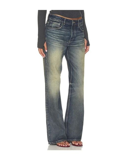 EB DENIM Blue Rowan Mid Rise Flare Jean