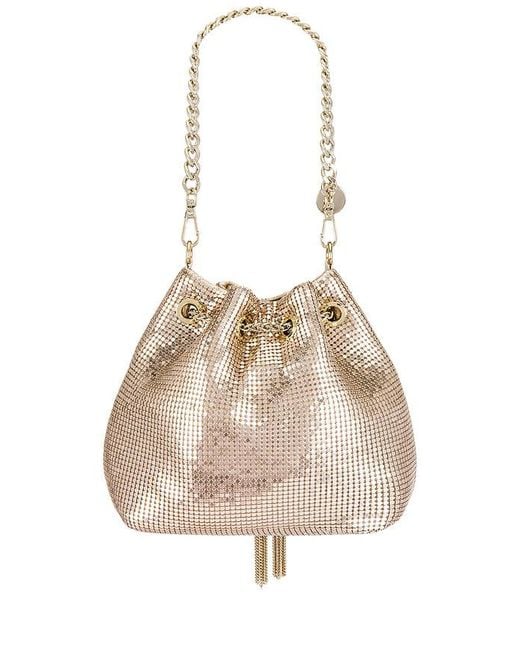 Olga Berg White Sylvia Mesh Pouch