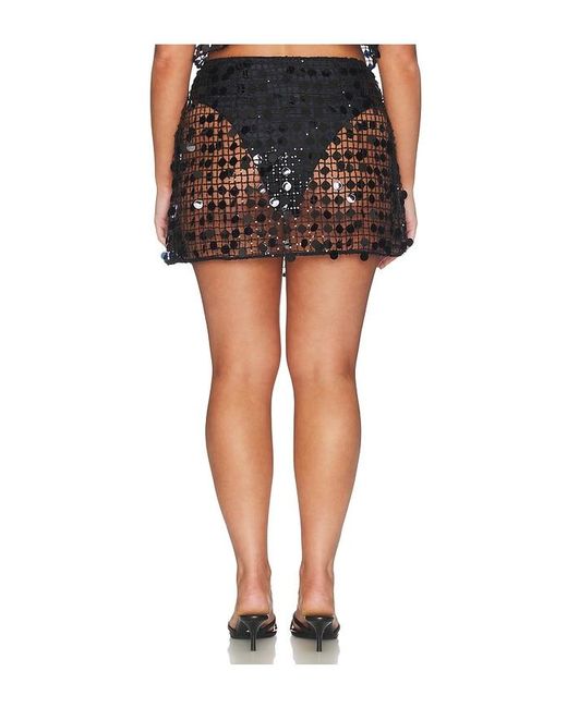 L'academie Black Drew Mini Skirt