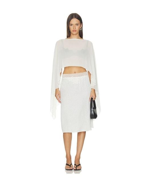 superdown White Amaya Cape Top
