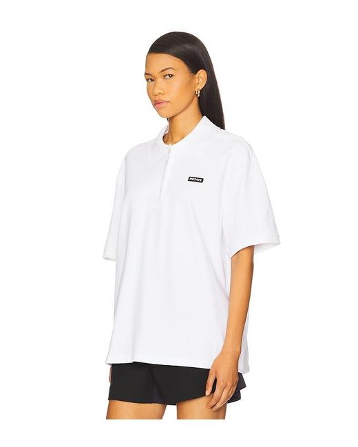 ROTATE BIRGER CHRISTENSEN White Cotton Short Sleeve Polo