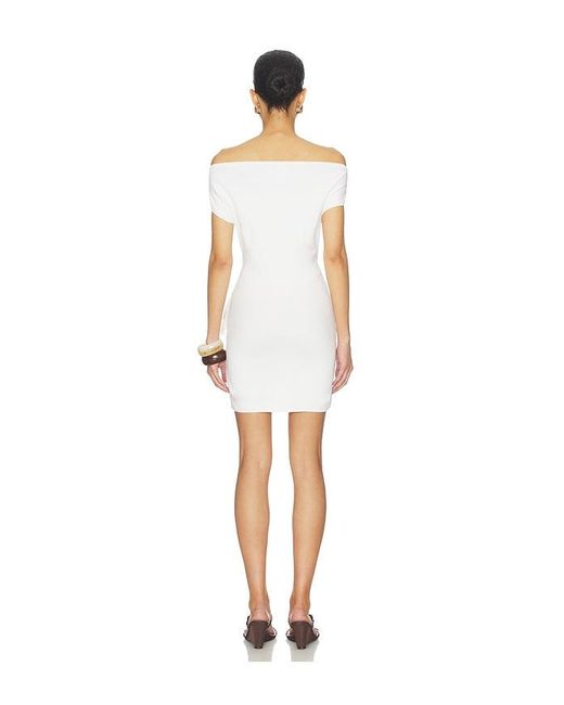 Seven Wonders White Kamryn Side Tie Knit Mini Dress
