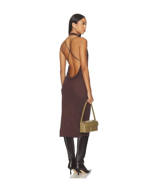 geel Brown Sill Dress