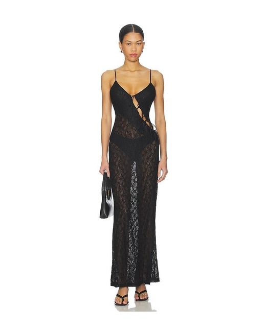 Lioness Black About A Girl Maxi Dress