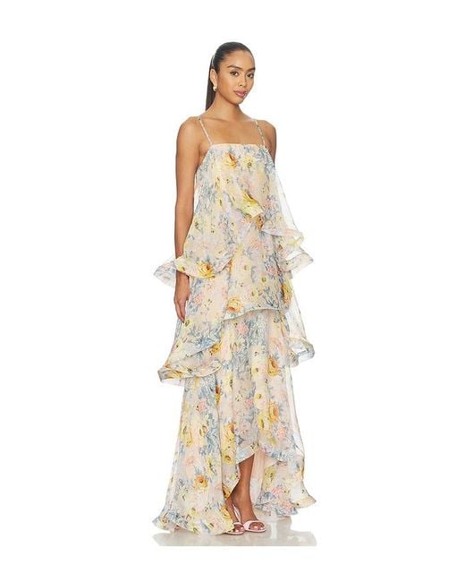 Elliatt Natural Armani Tiered Maxi Dress