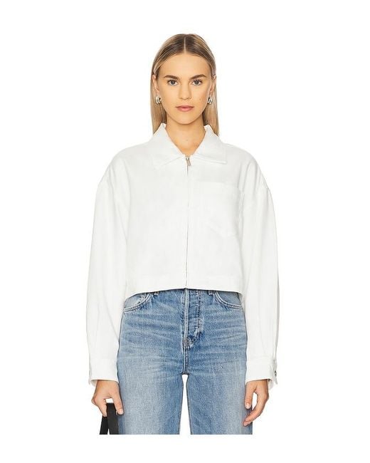 Sanctuary White Cropped Paper Boy Jacket