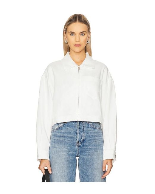Sanctuary White Cropped Paper Boy Jacket