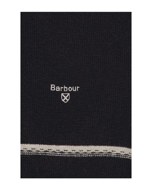 Barbour Black Kepwick Half Zip Jumper for men