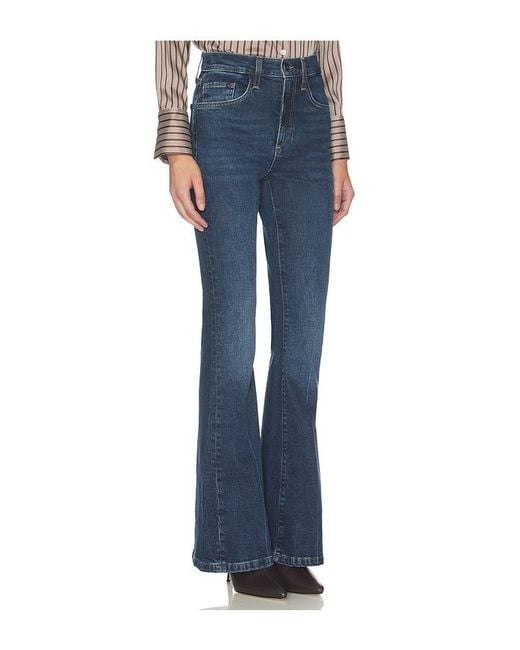 FAVORITE DAUGHTER Blue The Valentina Super High Rise Flare Jean