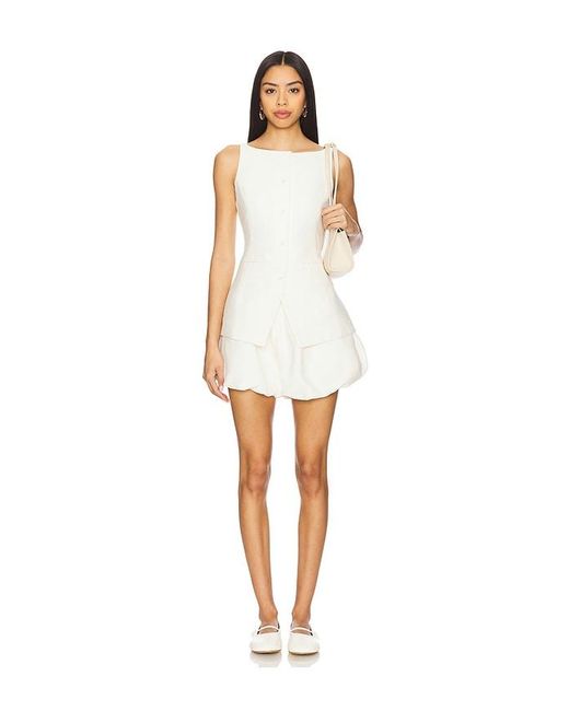 Line & Dot White Adella Top