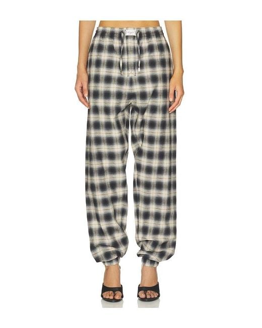 The Attico Black Long Check Pant