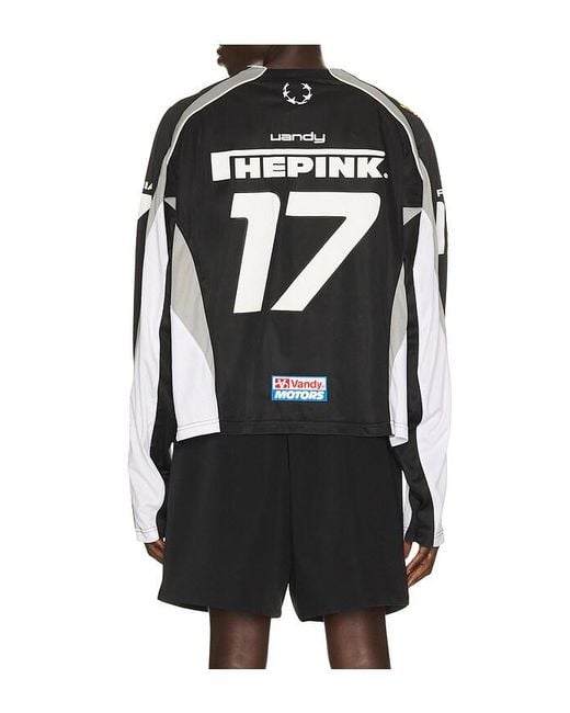VANDY THE PINK Black Moto Jersey for men