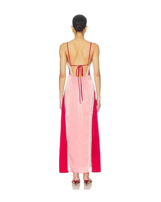 Free People Red Some Kind Of Love Maxi Slip Dress