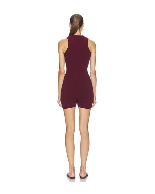 The Upside Red Simi Knitted Playsuit