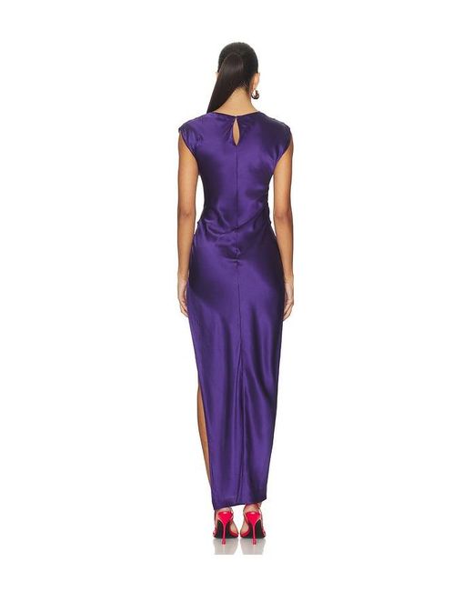Amanda Uprichard Blue Biella Maxi Dress