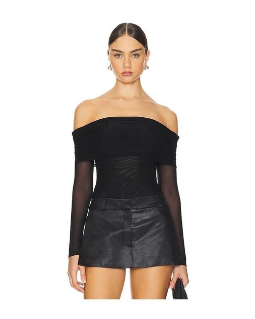 MAJORELLE Black Trey Bodysuit