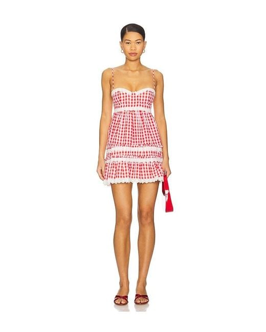 MAJORELLE Red Roxy Mini Dress