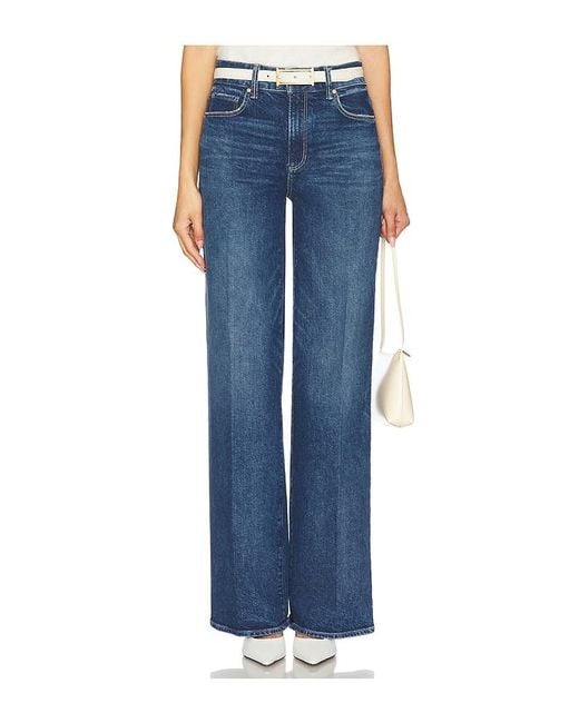 PAIGE Blue Sasha With Seamed Beltloops Jeans