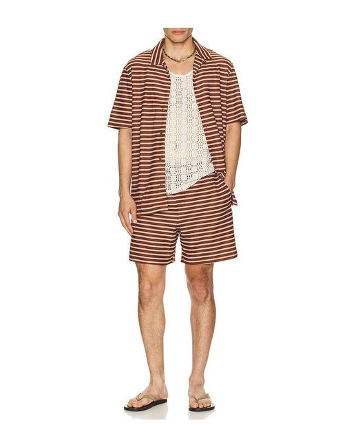 BOUND Red Stripe Jacquard Shirt for men