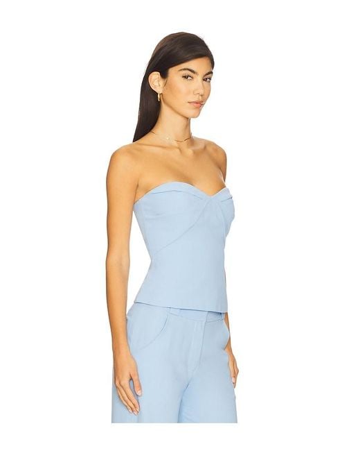 Amanda Uprichard Blue X Revolve Soho Top