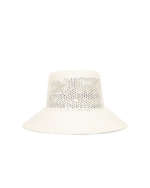 Brixton Blue Lopez Panama Straw Bucket Hat
